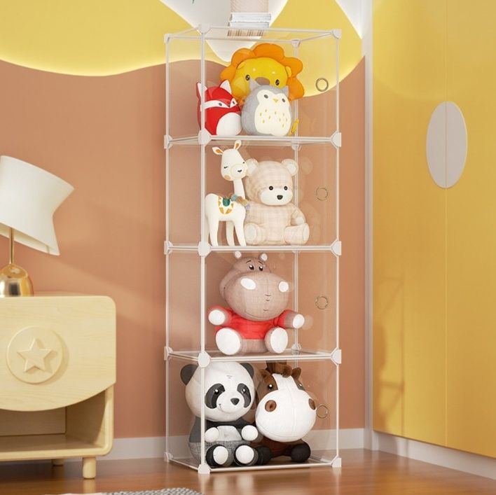 ぬいぐるみ収納 透明組み合わせ式ぬいぐるみ展示収納棚