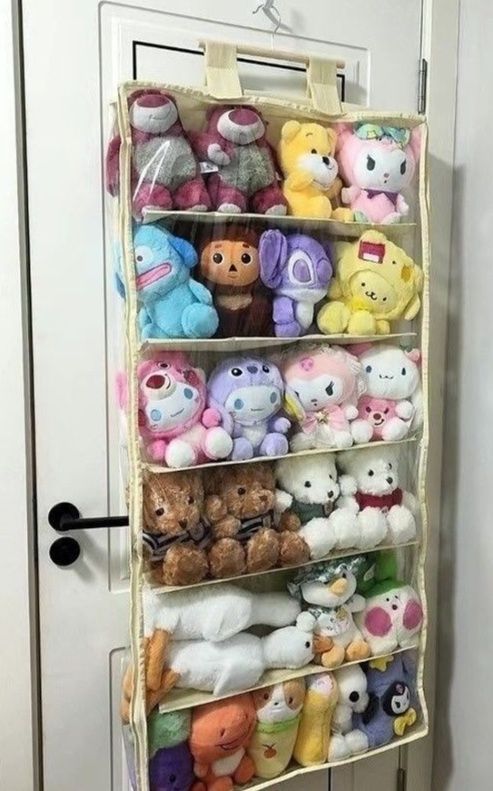 ぬいぐるみ収納 吊り下げラック 多段ポケット