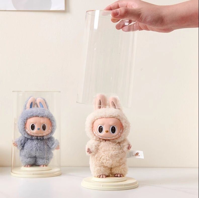 ぬいぐるみ収納透明ケース 円筒型 台座付き ケース|ぬいぐるみ収納専門