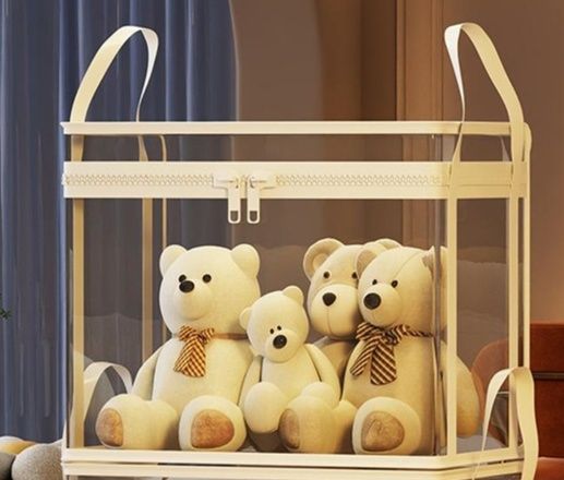 ぬいぐるみ収納 透明円筒型ぬいぐるみ縦置き収納ケース ケース