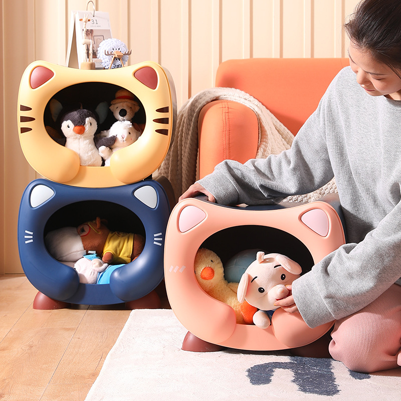 ぬいぐるみ収納 可愛い動物モチーフ積み重ね式収納ケース