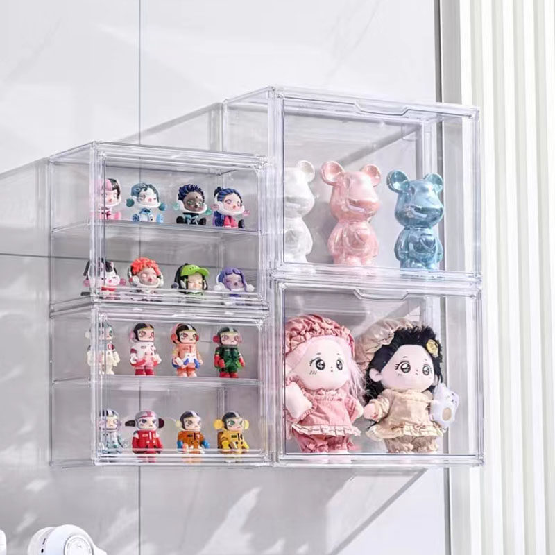 ぬいぐるみ収納 透明積み重ね式ぬいぐるみ収納ケース