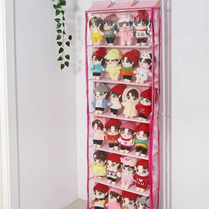 ぬいぐるみ収納 六段式縦型吊り下げぬいぐるみ収納ラック