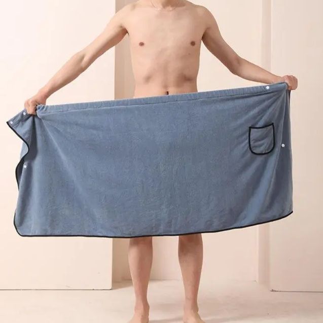 バスタオル 男性用巻き式多機能大判入浴用タオル