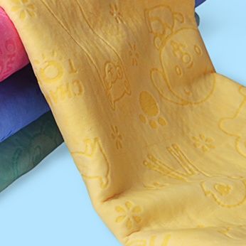 バスタオル 花柄刺繍入りふわふわミニタオル