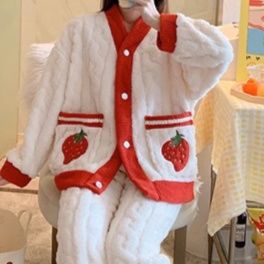 バスローブ レディース 冬用 厚手 フランネル ルームウェア 長袖 ロング丈 前開き もこもこ 可愛い パジャマ ピンク M〜XXL