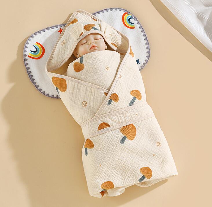 バスタオル 赤ちゃん用バスローブ おくるみタオル90センチ角 6柄セット