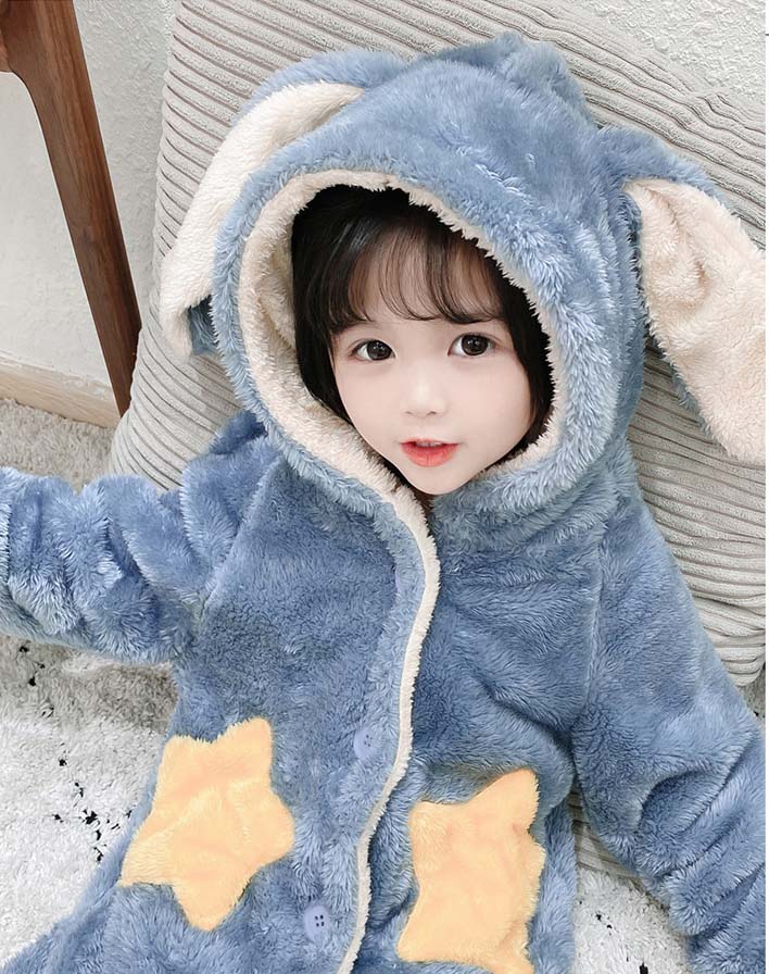 バスタオル 子供用うさぎ耳付きふわふわバスローブ