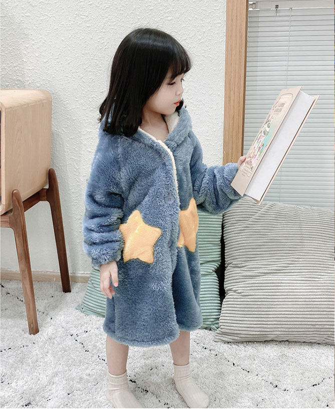 バスタオル 子供用うさぎ耳付きふわふわバスローブ