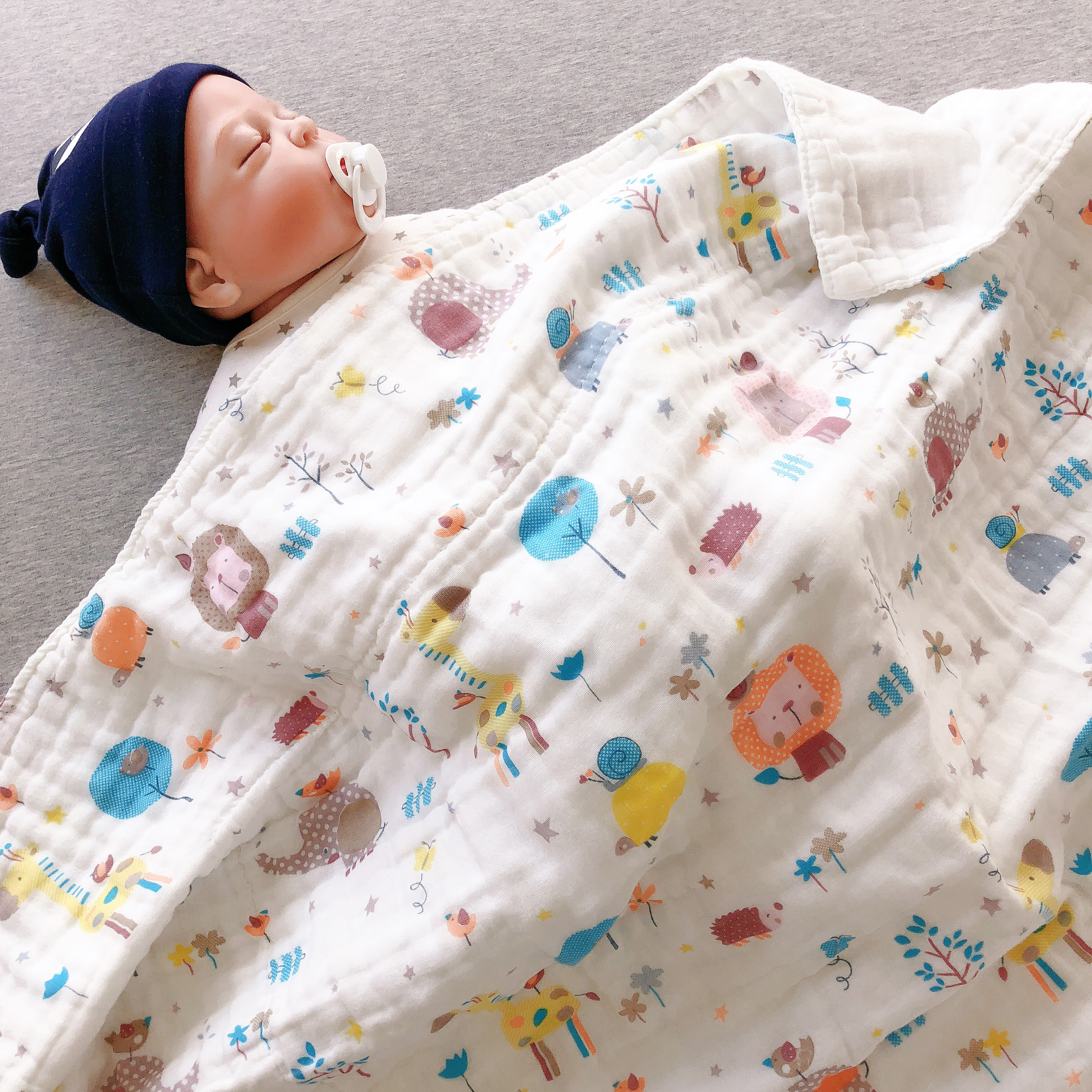 バスタオル ガーゼ 6重 日本風 綿100 新生児 おくるみ ブランケット 子供用 吸水 通気性