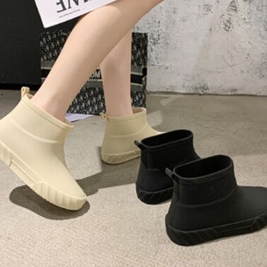 レディース ショート レインブーツ 梅雨対策 防水靴