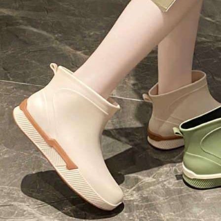 レインブーツ 女性用防水長靴 おしゃれなショート丈雨靴 レディース