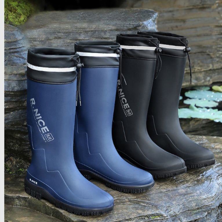 レインブーツ 柔軟素材で快適歩行できる防滑長靴 柔らかい