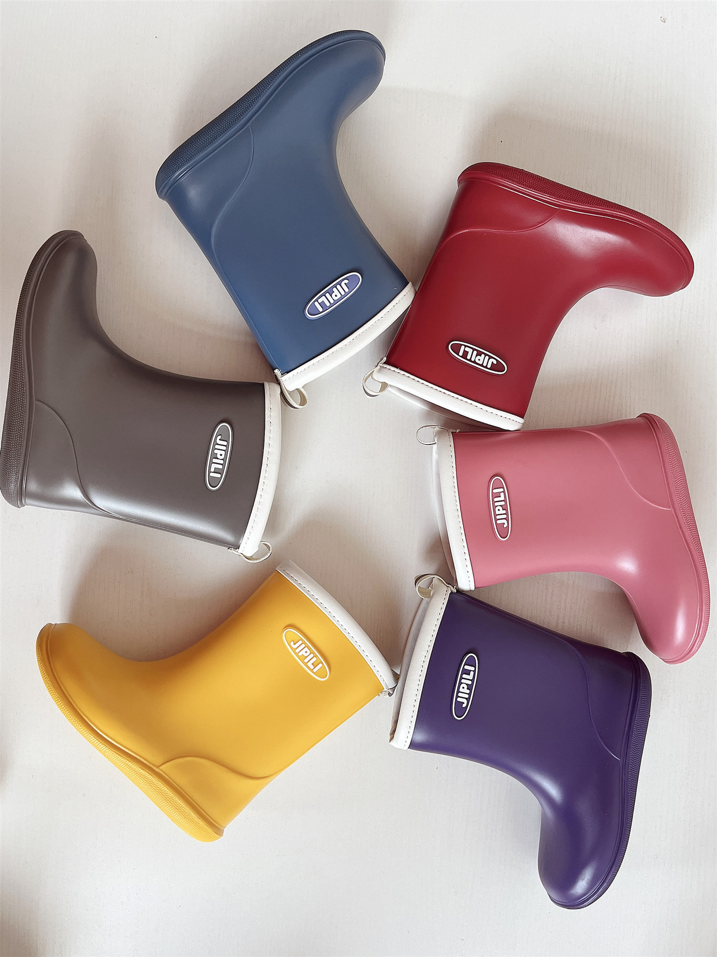 レインブーツ シンプルデザインキッズ長靴ショート丈