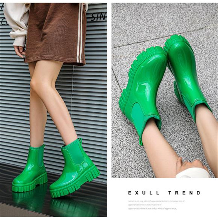 厚底レインブーツ 防水 レディース 滑り止め 雨靴