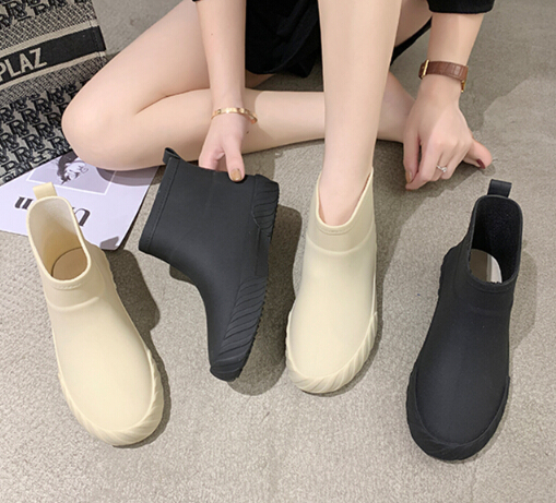 レディース ショート レインブーツ 梅雨対策 防水靴