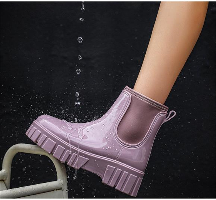 厚底レインブーツ 防水 レディース 滑り止め 雨靴