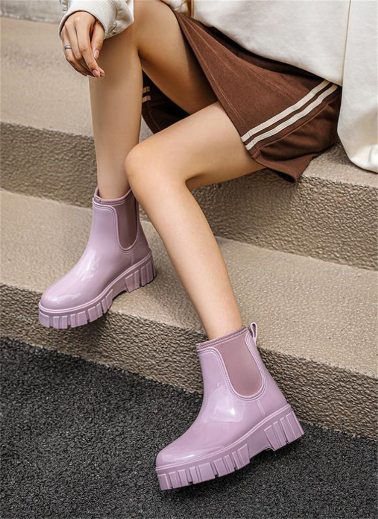 厚底レインブーツ 防水 レディース 滑り止め 雨靴