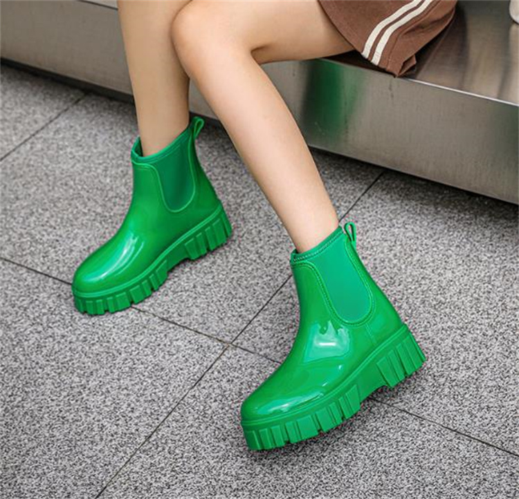 厚底レインブーツ 防水 レディース 滑り止め 雨靴