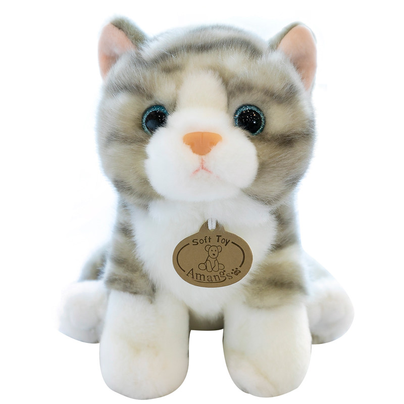 猫ぬいぐるみ 三毛猫お座りポーズの愛らしい三毛猫ぬいぐるみ