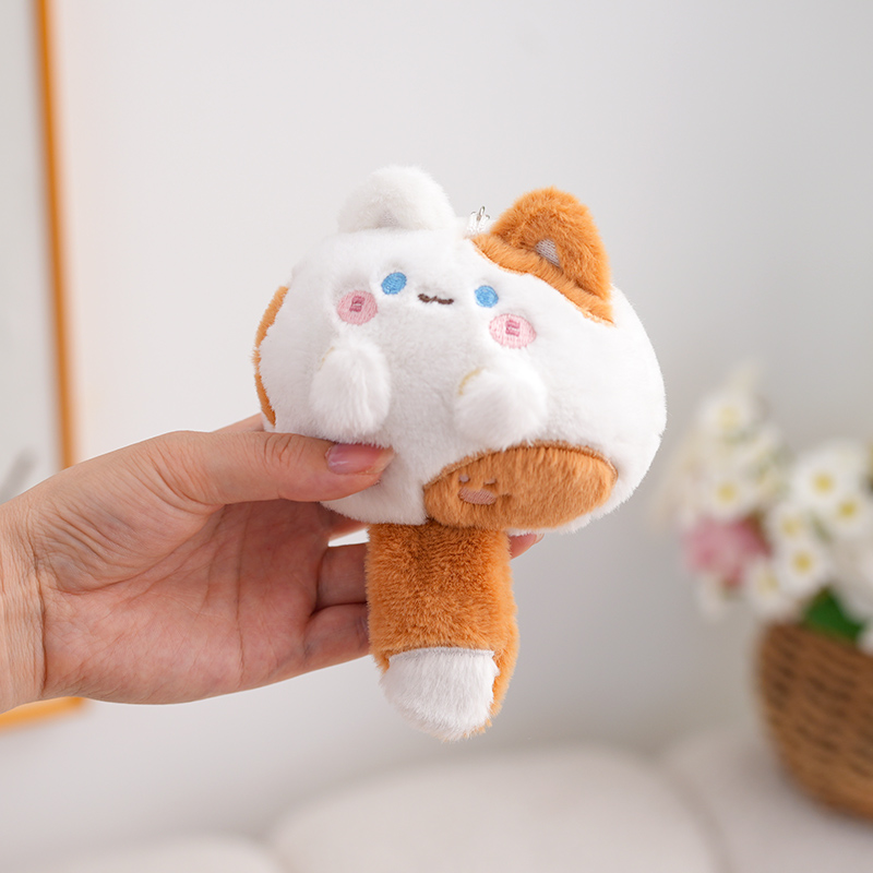 猫ぬいぐるみ ふわもち猫まるキーホルダー