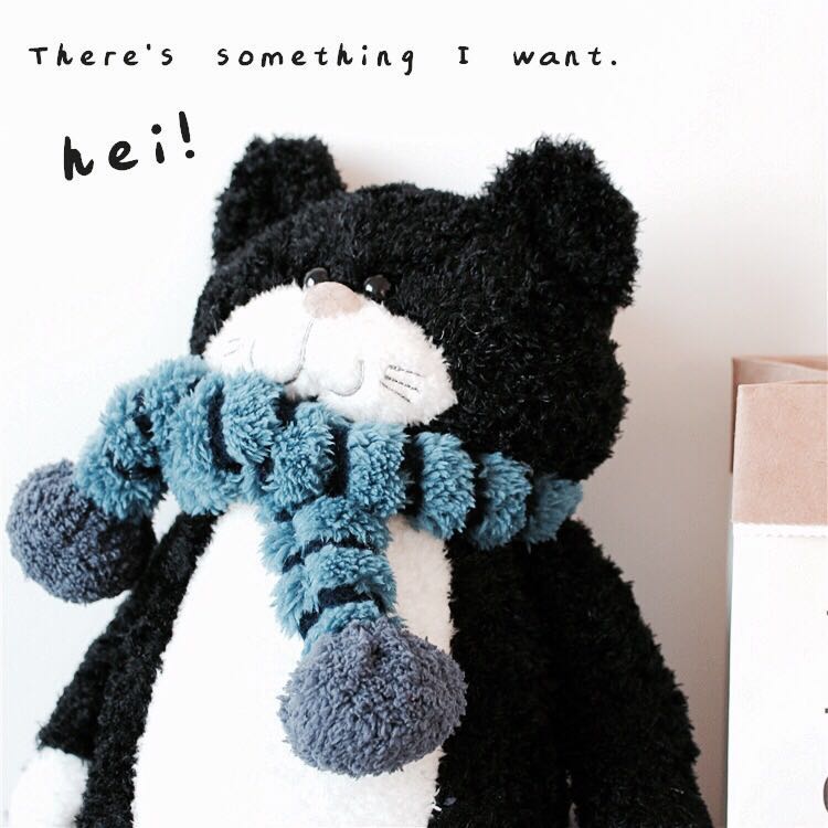 猫ぬいぐるみ ふわふわもこもこ子猫座り姿ぬいぐるみ