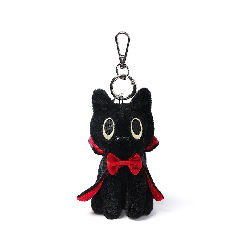 猫ぬいぐるみ 魔法使いの相棒キーホルダー
