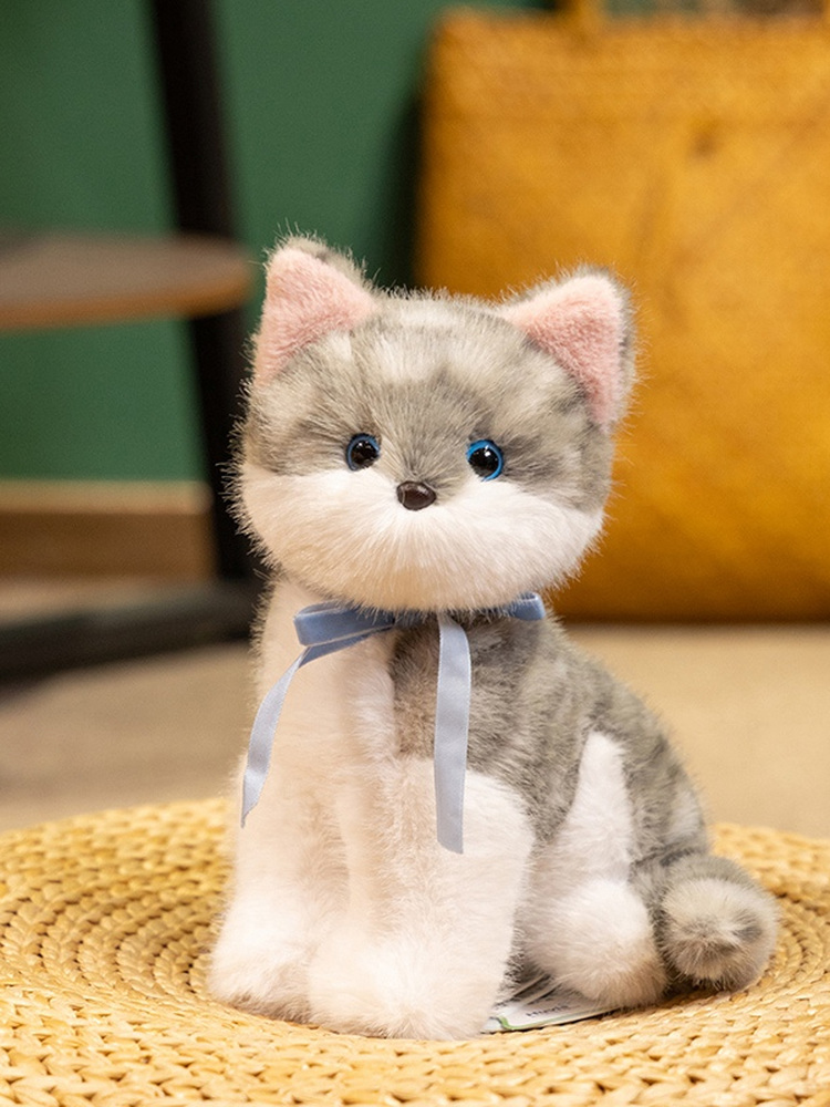 猫ぬいぐるみ ミックス耳のふわもふ子ねこ