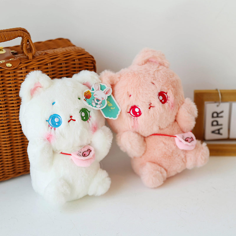 猫ぬいぐるみ ふわふわお座り子猫のかわいい癒しぬいぐるみ