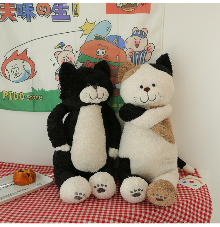 猫ぬいぐるみ ふわもこ三毛猫の抱きぬいぐるみ