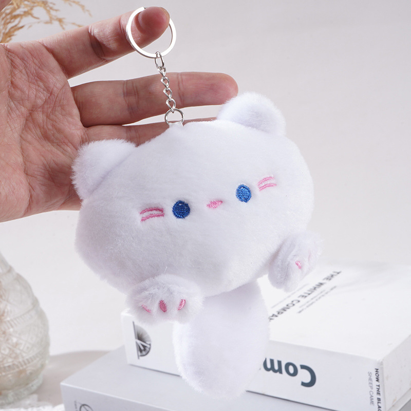 猫ぬいぐるみ ふわもち雪ねこ ミニチャーム