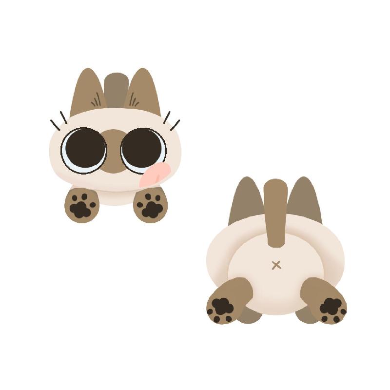 猫ぬいぐるみ まんまる大きな瞳のトラ茶抱き枕ぬいぐるみ