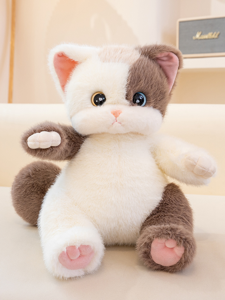 猫ぬいぐるみ ふわもち二色ネコちゃん