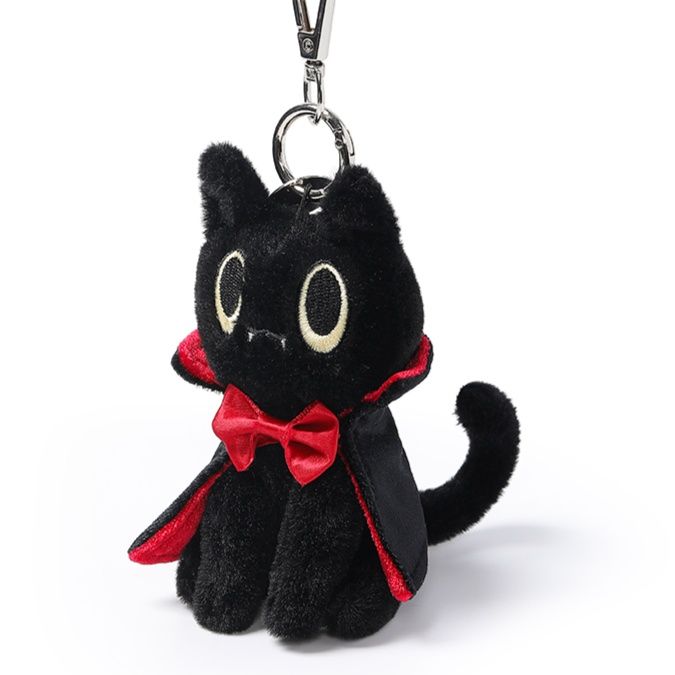 猫ぬいぐるみ 魔法使いの相棒キーホルダー