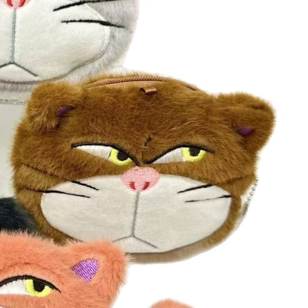 猫ぬいぐるみ 不機嫌なもふもふお財布
