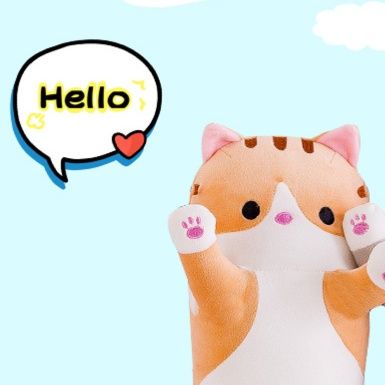 猫ぬいぐるみ ふわもち抱き枕ねこちゃん