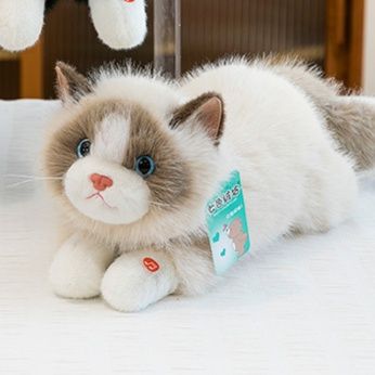 猫ぬいぐるみ 癒しの子猫 シャム風ぬいぐるみ