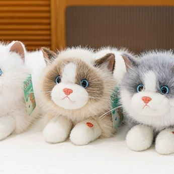 猫ぬいぐるみ 癒しの子猫 シャム風ぬいぐるみ