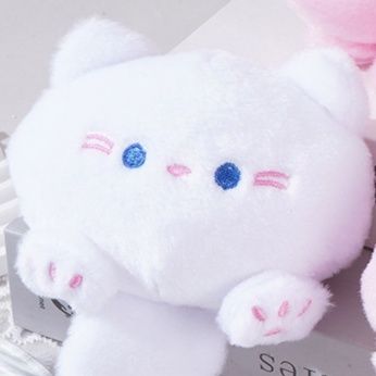 猫ぬいぐるみ ふわもち雪ねこ ミニチャーム