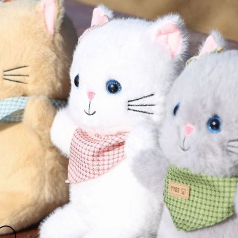 猫ぬいぐるみ 雪の妖精 ふわもふ子猫