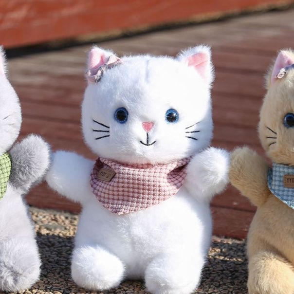 猫ぬいぐるみ 雪の妖精 ふわもふ子猫