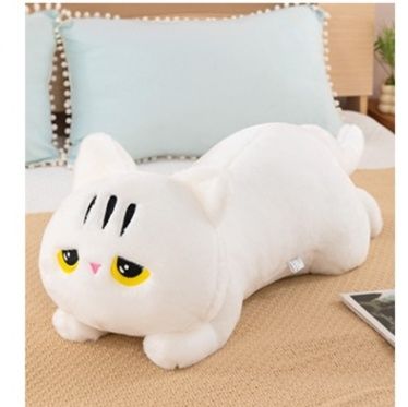 猫ぬいぐるみ まんまる目の伏せ猫さん
