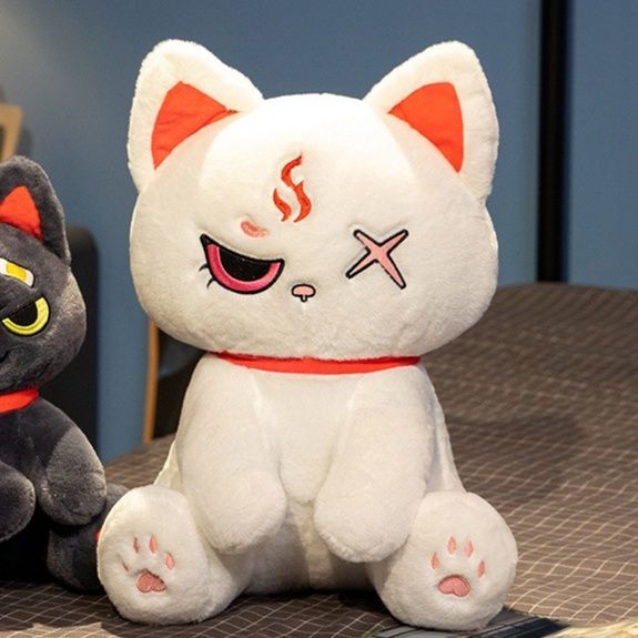 猫ぬいぐるみ ウィンク猫 もふもふぬいぐるみ