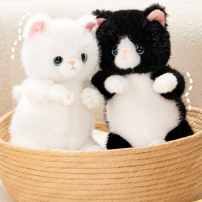 猫ぬいぐるみ ふわふわ子猫のおすわりぬいぐるみ