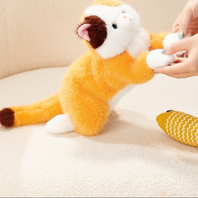 猫ぬいぐるみ ふわふわ子猫のおすわりぬいぐるみ