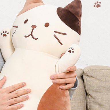 猫ぬいぐるみ ふわもち抱き枕猫ちゃん特大サイズ