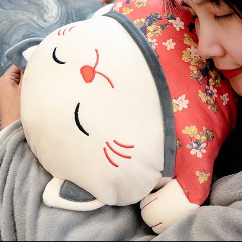 猫ぬいぐるみ 招き猫多機能抱き枕ぬいぐるみ