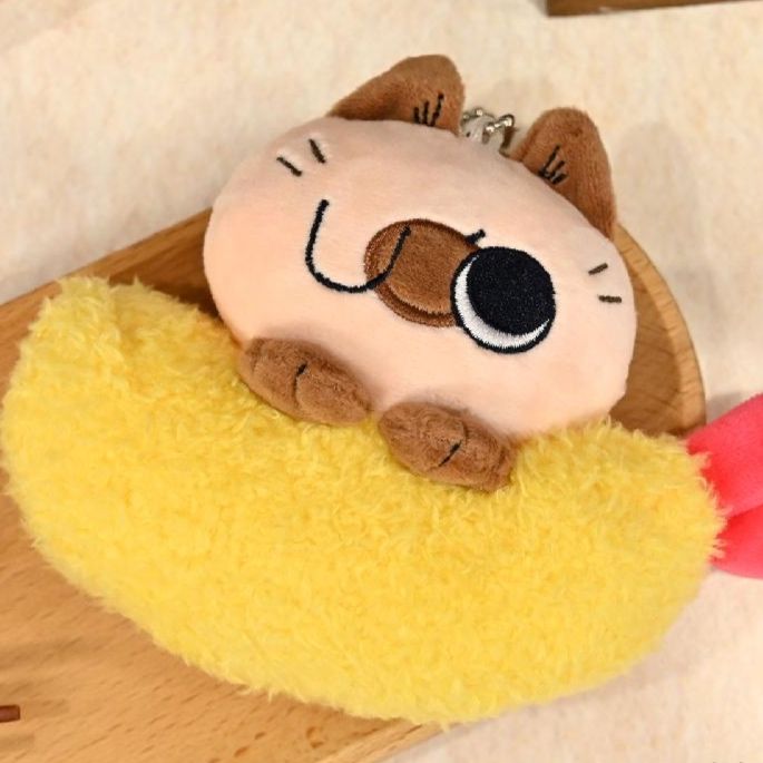 猫ぬいぐるみ 　ぱっちりおめめのキーホルダー付き猫ぬいぐるみ