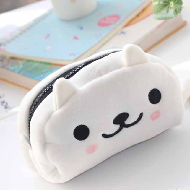 猫ぬいぐるみ ふわふわ三毛猫ポーチ付きぬいぐるみ