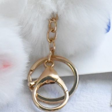 猫ぬいぐるみ ふわふわ猫顔キーチェーン付きぬいぐるみ